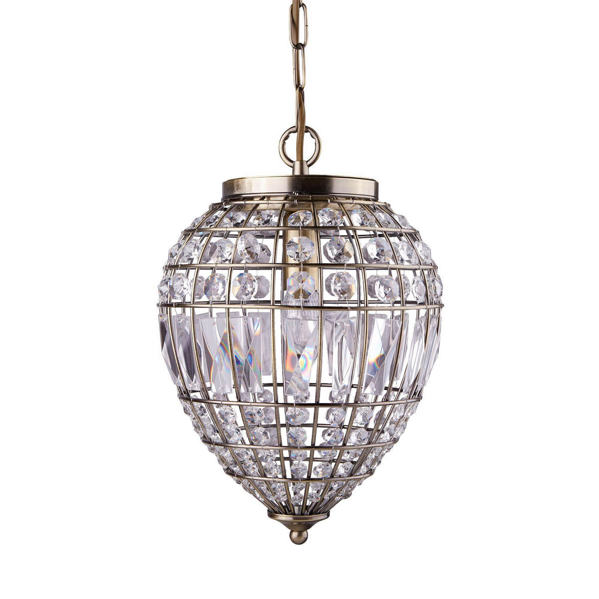 VISEČA SVETILKA  Pineapple      23/34-93 cm     40 W E14 - barve medenine, Design, kovina/steklo (23/34-93cm)