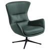 OHRENSESSEL in Waldgrün  - Waldgrün/Schwarz, Design, Leder/Metall (84/104/96cm) - home24