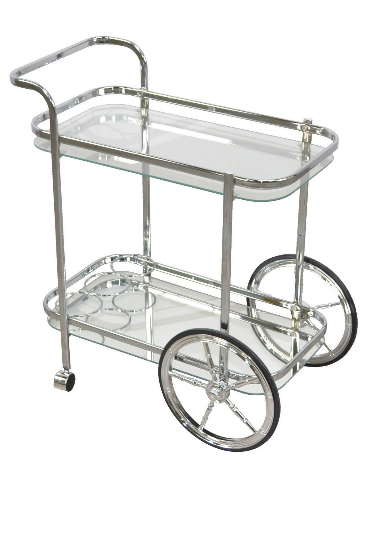 SERVIERWAGEN Chromfarben  - Chromfarben, Design, Glas/Metall (38/73/74cm) - MID.YOU