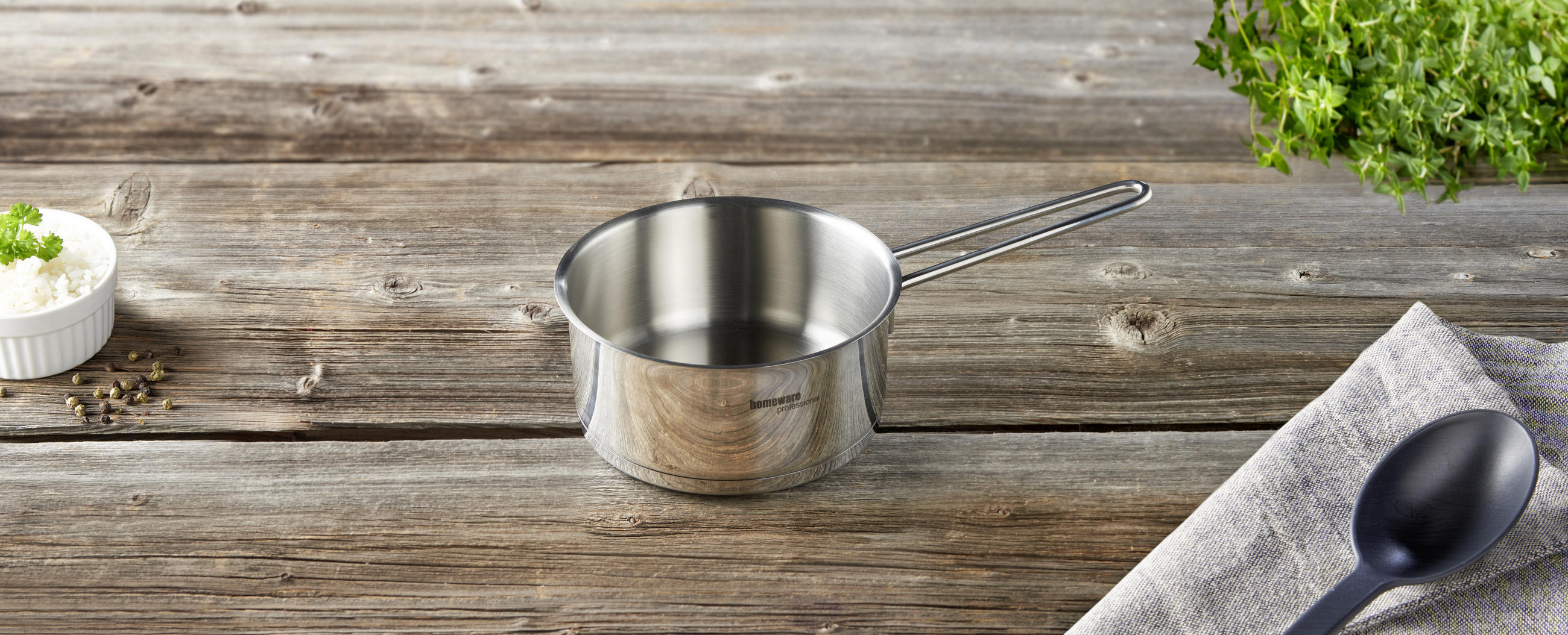 RENDLÍK S DRŽADLEM 1 l - barvy nerez oceli, Basics, kov (16/7,5cm) - Homeware Profession.