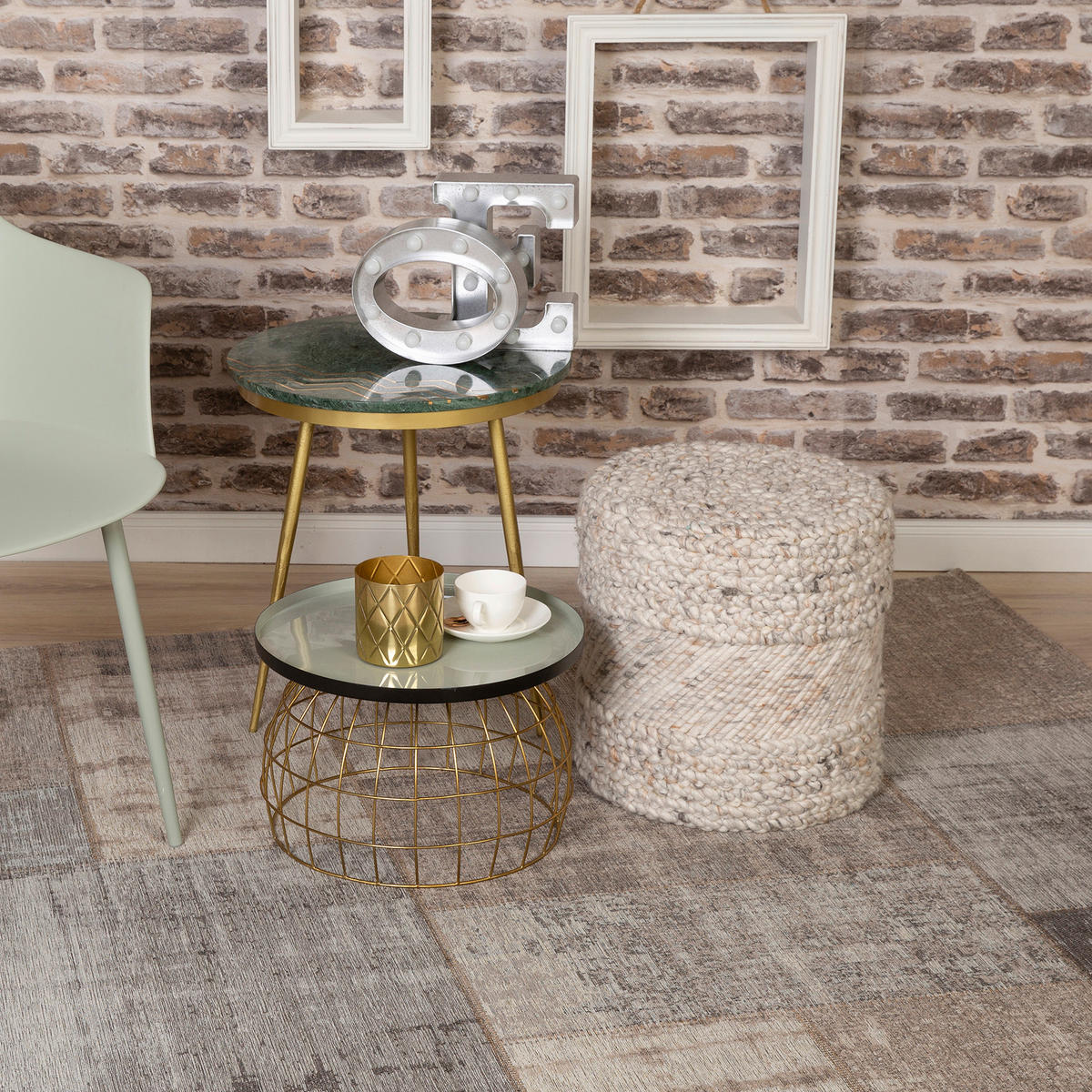 COVOR CU ȚESĂTURĂ PLATĂ My Gent  - argintiu, Design, textil (155/230cm) - Novel