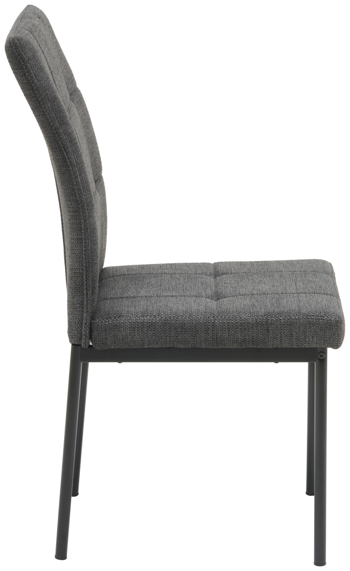 STUHL Mikrofaser Anthrazit, Schwarz  - Anthrazit/Schwarz, KONVENTIONELL, Textil/Metall (44/96/61cm) - MID.YOU