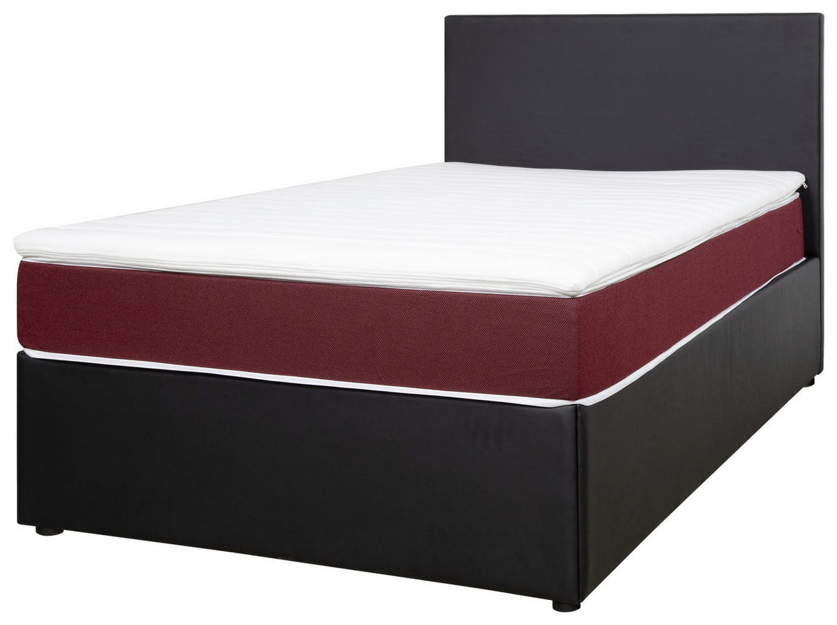 BOXBETT 140/200 cm  in Rot, Schwarz  - Rot/Schwarz, Konventionell, Holz/Holzwerkstoff (140/200cm) - Carryhome