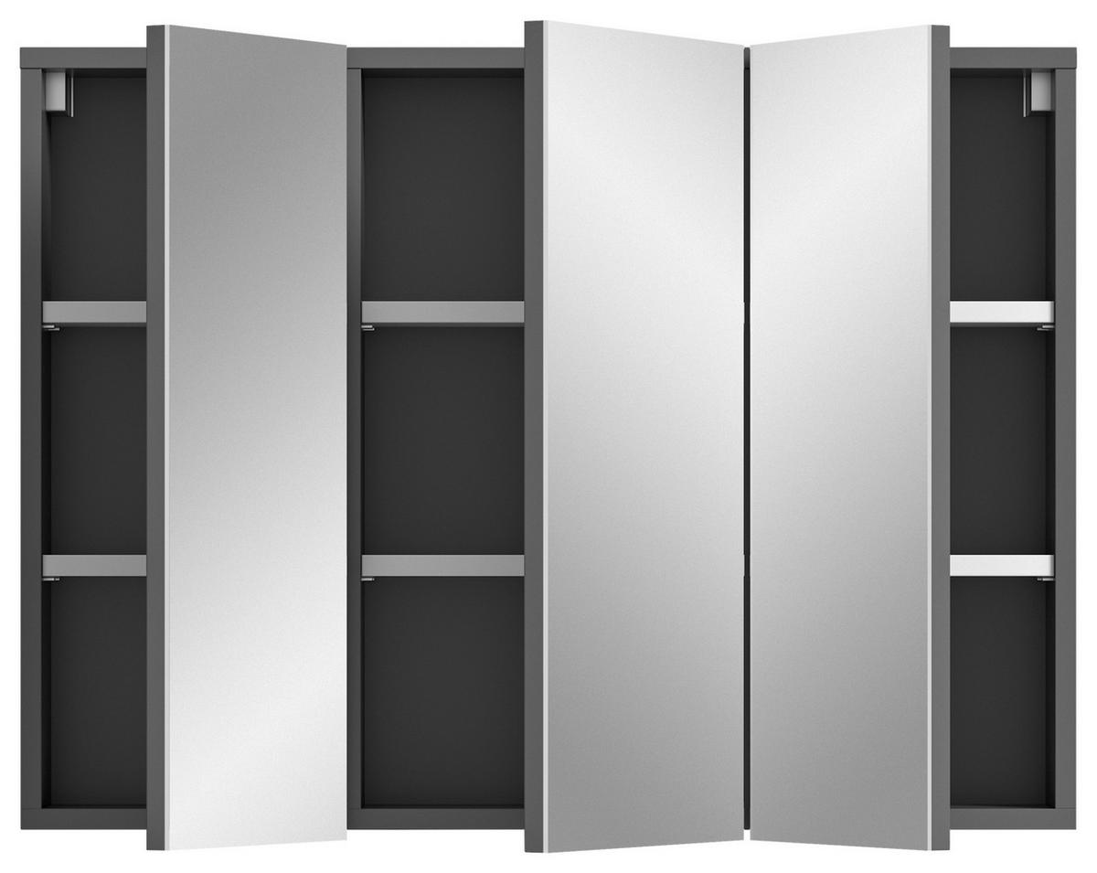 SPIEGELSCHRANK 80/60/15 cm  - Grau, MODERN, Glas/Holzwerkstoff (80/60/15cm) - MID.YOU