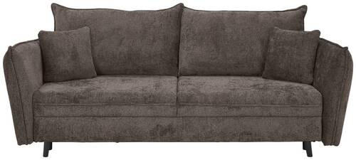 SCHLAFSOFA Chenille Graubraun  - Graubraun/Schwarz, KONVENTIONELL, Holz/Textil (238/99/108cm) - Carryhome