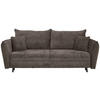 SCHLAFSOFA Chenille Graubraun  - Graubraun/Schwarz, KONVENTIONELL, Holz/Textil (238/99/108cm) - Carryhome