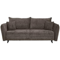 SCHLAFSOFA in Chenille Graubraun  - Graubraun/Schwarz, Konventionell, Holz/Textil (238/99/108cm) - MID.YOU