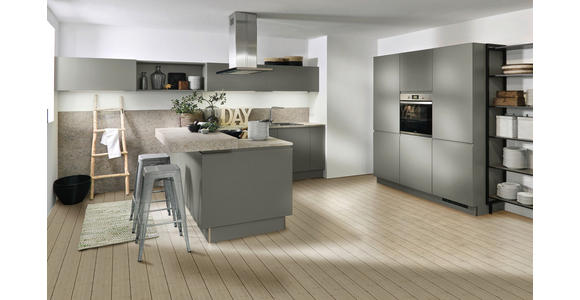 EINBAUKÜCHE   - Grau, Design, Holzwerkstoff - Dieter Knoll