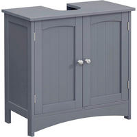 WASCHBECKENUNTERSCHRANK 60/60/30 cm  - Silberfarben/Grau, MODERN, Holzwerkstoff/Metall (60/60/30cm) - MID.YOU