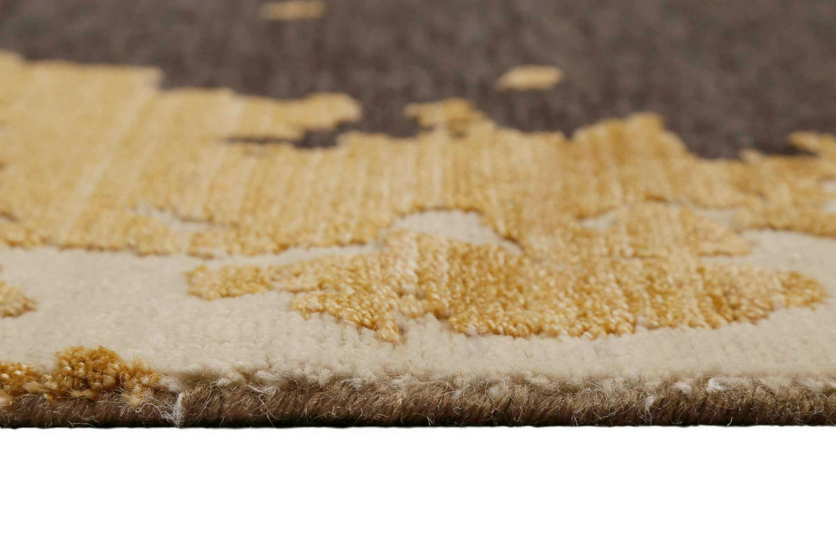 FLACHWEBETEPPICH 50/80 cm Manhattan Schwarz, Goldfarben, Beige  - Beige/Goldfarben, Design, Textil (50/80cm) - Esprit