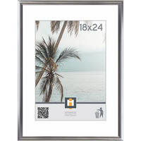 BILDERRAHMEN - Silberfarben, Basics, Glas/Kunststoff (18/24cm)