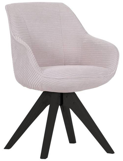 ARMLEHNSTUHL drehbar in Cord - Schwarz/Weiß, Design, Holz/Textil (60/83/65cm) - Landscape