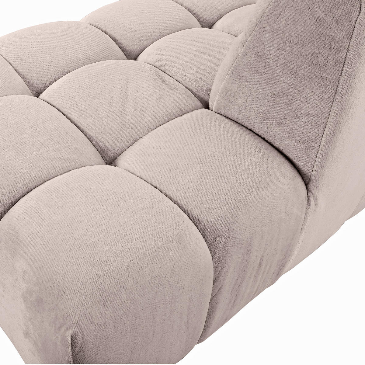 HÖRNSOFFA i plysch beige  - beige/svart, Klassisk, textil/plast (155/282cm) - MID.YOU