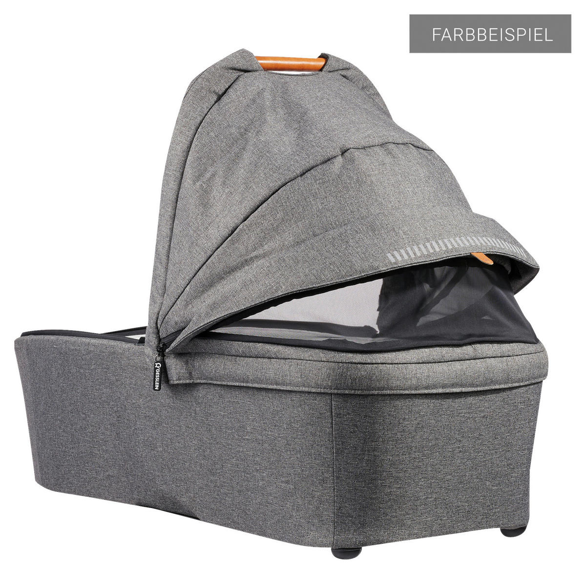 KINDERWAGENSET FX4 Life  - Silberfarben/Braun, Basics, Textil/Metall (57/129/100cm) - Gesslein