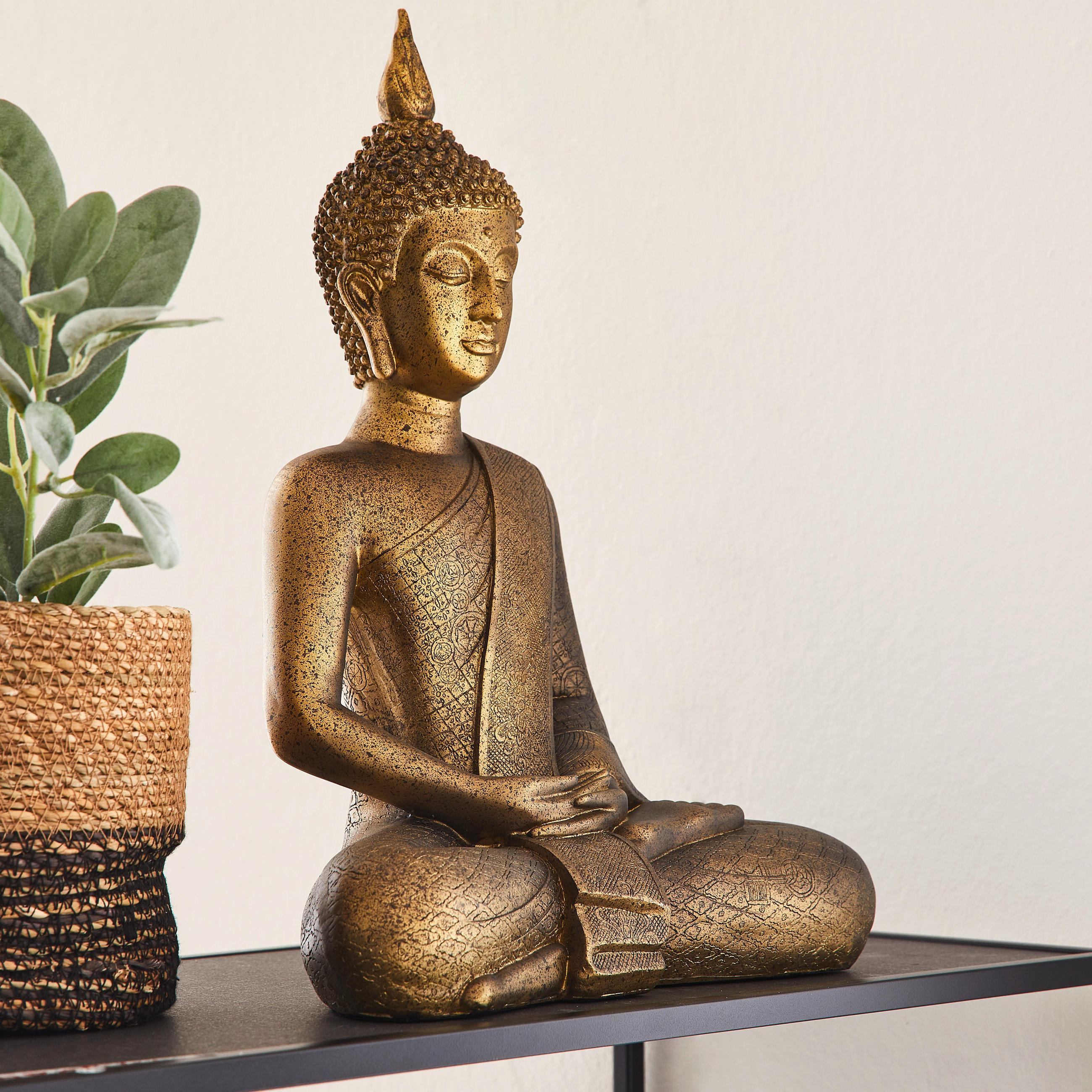 BUDDHA 31/17/43 cm  - Bronzefarben, Basics, Kunststoff (31/17/43cm)