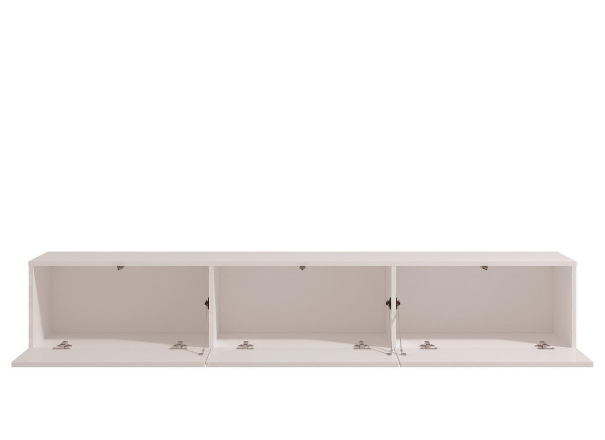 TV-ÁLLVÁNY fehér  - magasfényű fehér/fehér, Basics, faalapú anyag (192/31,5/42cm) - Xora