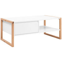 COUCHTISCH rechteckig Weiß, Eiche Artisan  - Weiß/Eiche Artisan, Design, Holzwerkstoff (100/40/55cm) - MID.YOU