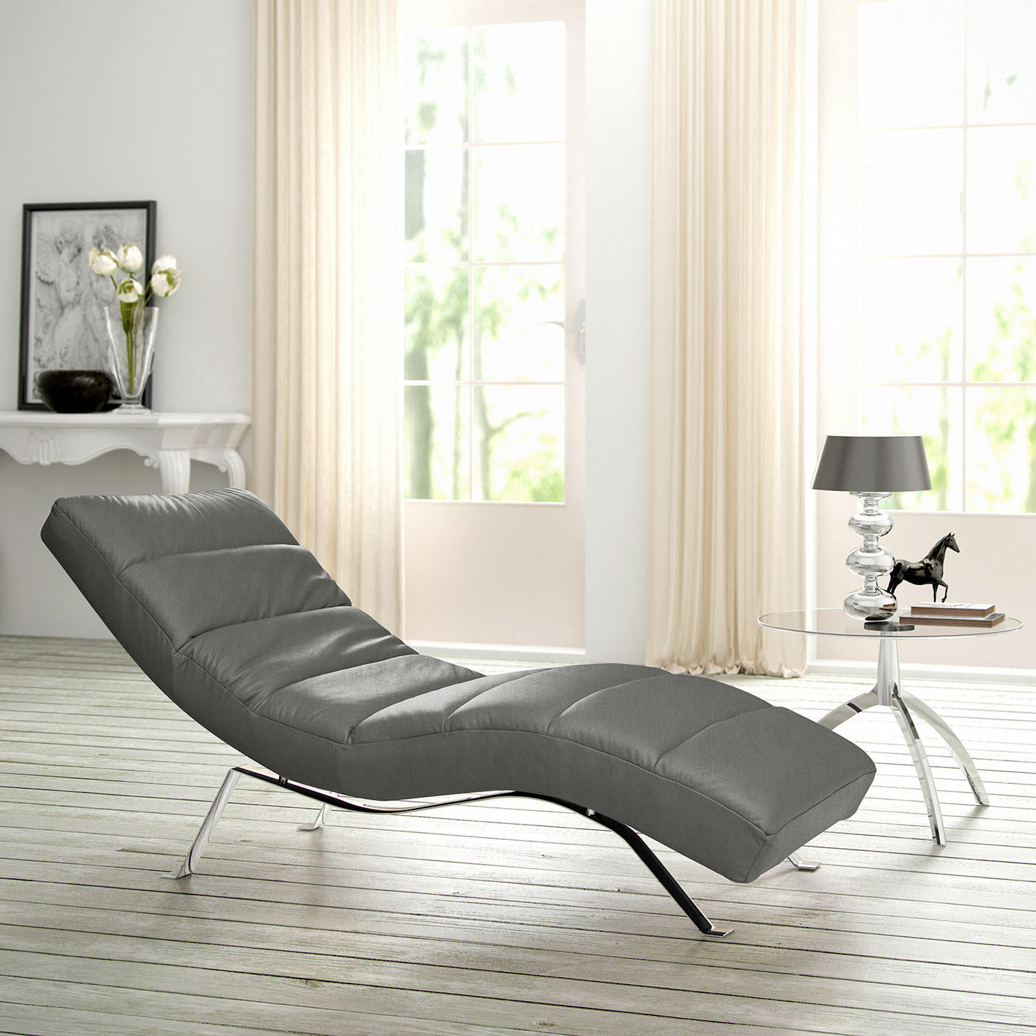 Livetastic Relaxliege Anthrazit 65x65-95x171 cm