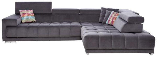 KUTNA GARNITURA drvo, tekstil antracit - antracit, Design, drvo/tekstil (326/222/116cm) - Beldomo Speed