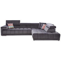 KUTNA GARNITURA drvo, tekstil  antracit   - antracit, Design, drvo/tekstil (326/222/116cm) - Beldomo Speed