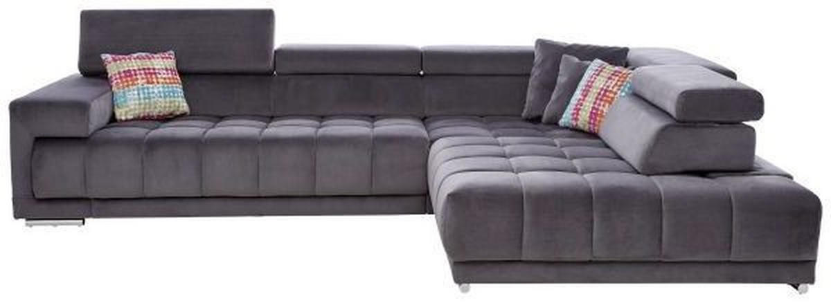 KUTNA GARNITURA drvo, tekstil  antracit   - antracit, Design, drvo/tekstil (326/222/116cm) - Beldomo Speed