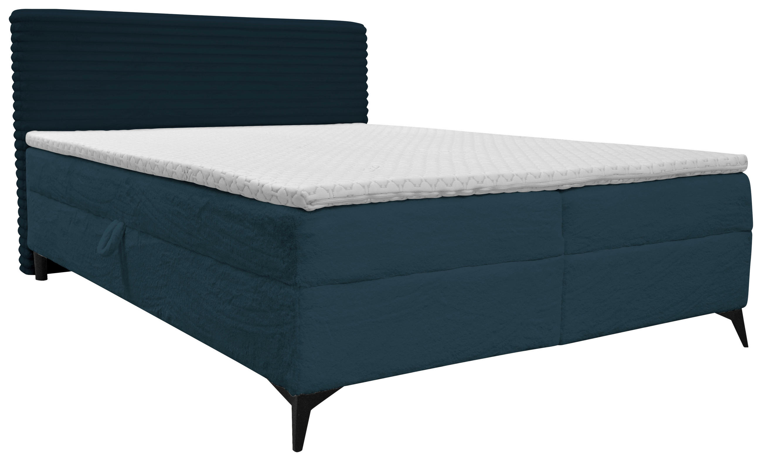 BOXBETT 160/200 cm  in Blau  - Blau/Schwarz, Design, Holz/Holzwerkstoff (160/200cm) - Xora