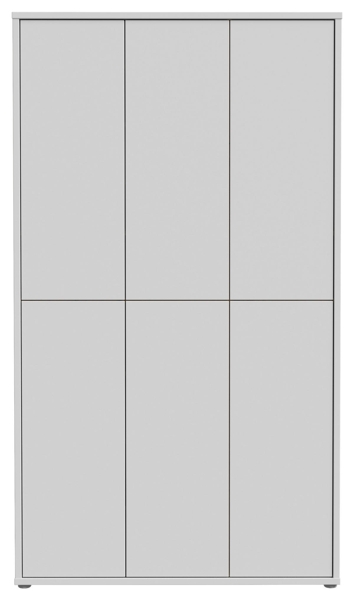 SCHUHSCHRANK Hellgrau  - Hellgrau/Grau, Basics, Holzwerkstoff/Kunststoff (110/192/35cm) - Xora