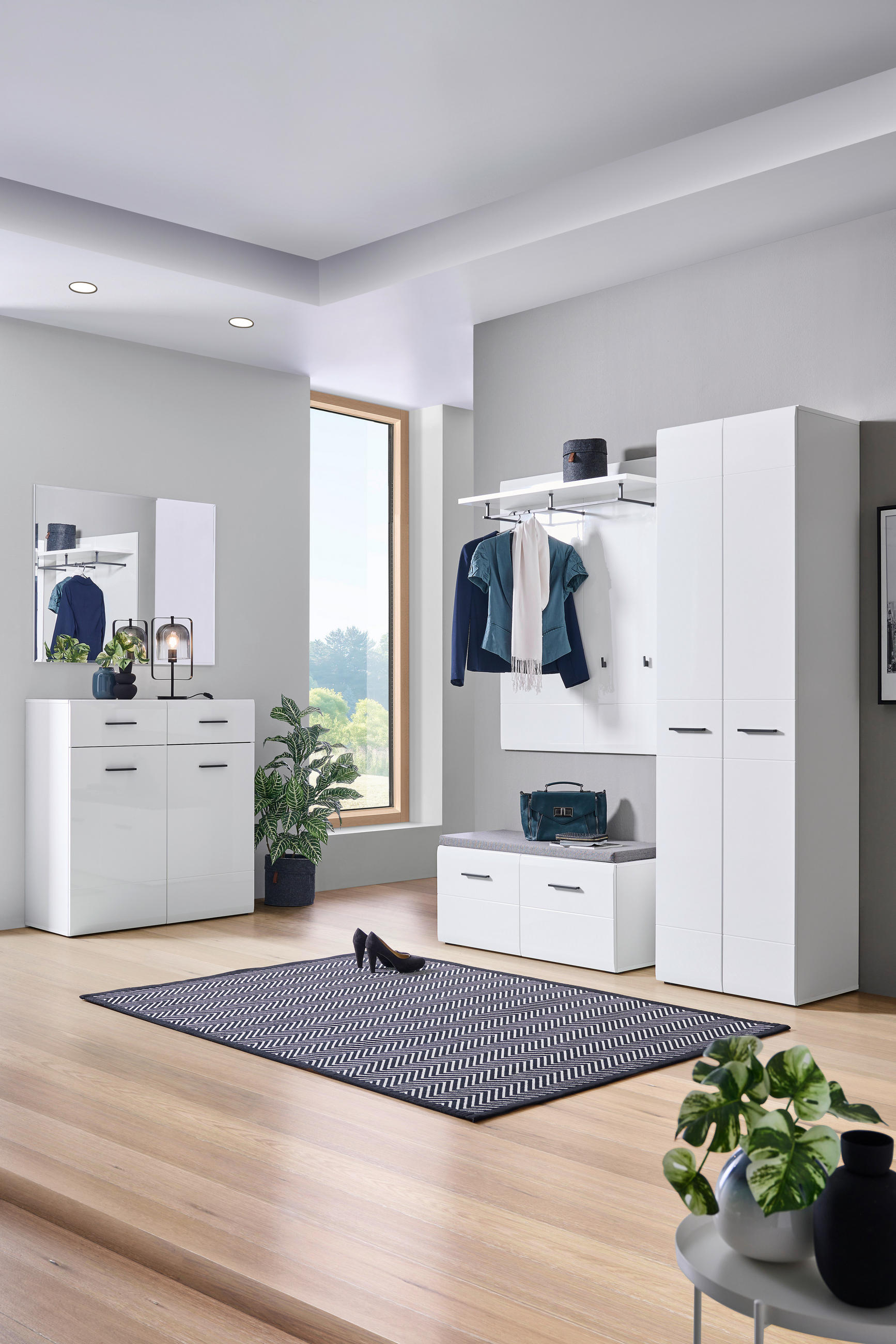 ZRCADLO, 100/82,5/1,98 cm,  - bílá, Basics, kompozitní dřevo (100/82,5/1,98cm) - Hom`in