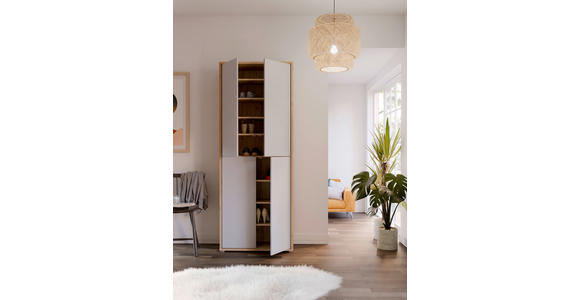 SCHUHSCHRANK 74,5/191,9/34,9 cm - Hellgrau/Eiche Artisan, MODERN, Holzwerkstoff/Kunststoff (74,5/191,9/34,9cm) - Xora