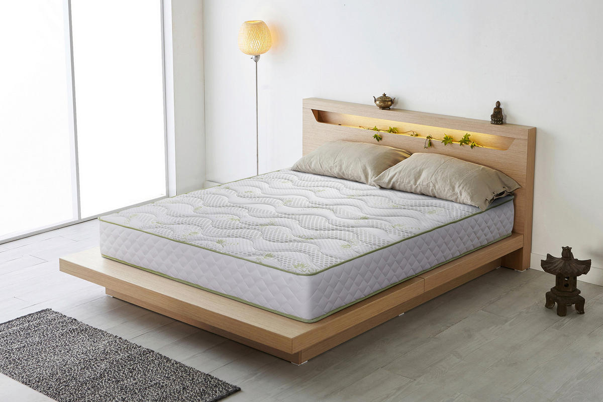 Saltea cu arcuri 180x200 cm  - alb, Basics, textil (180/200cm)