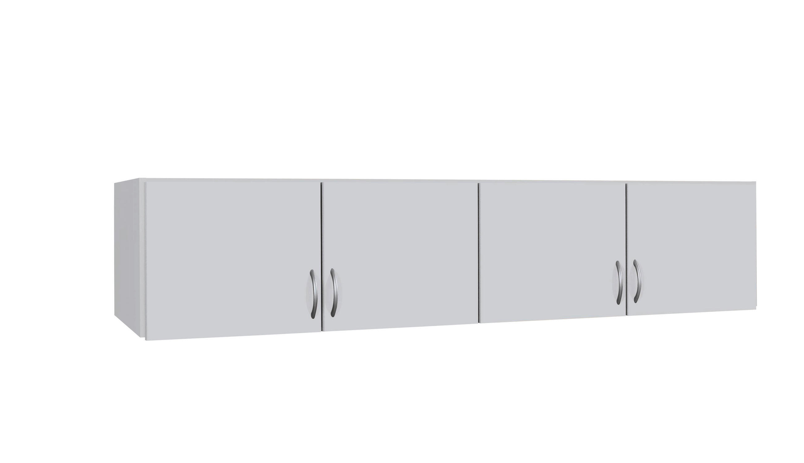 AUFSATZSCHRANK 181/39/54 cm  - Silberfarben/Weiß, Design, Holzwerkstoff/Kunststoff (181/39/54cm) - Boxxx