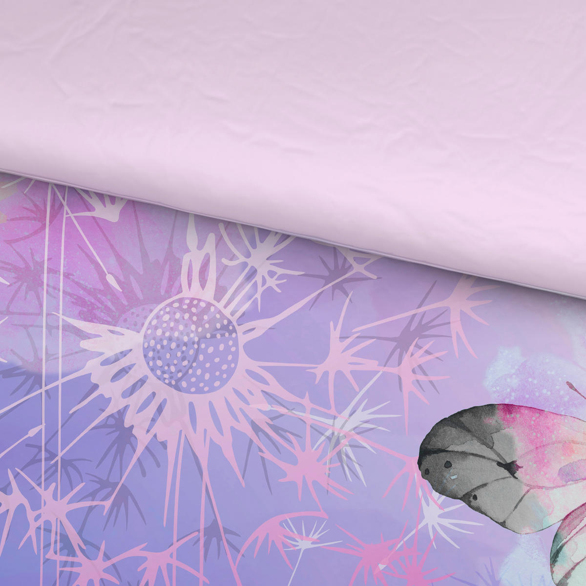 POSTELJINA SA DVA LICA 140/200 cm saten lila  - lila, tekstil (140/200cm) - Esposa