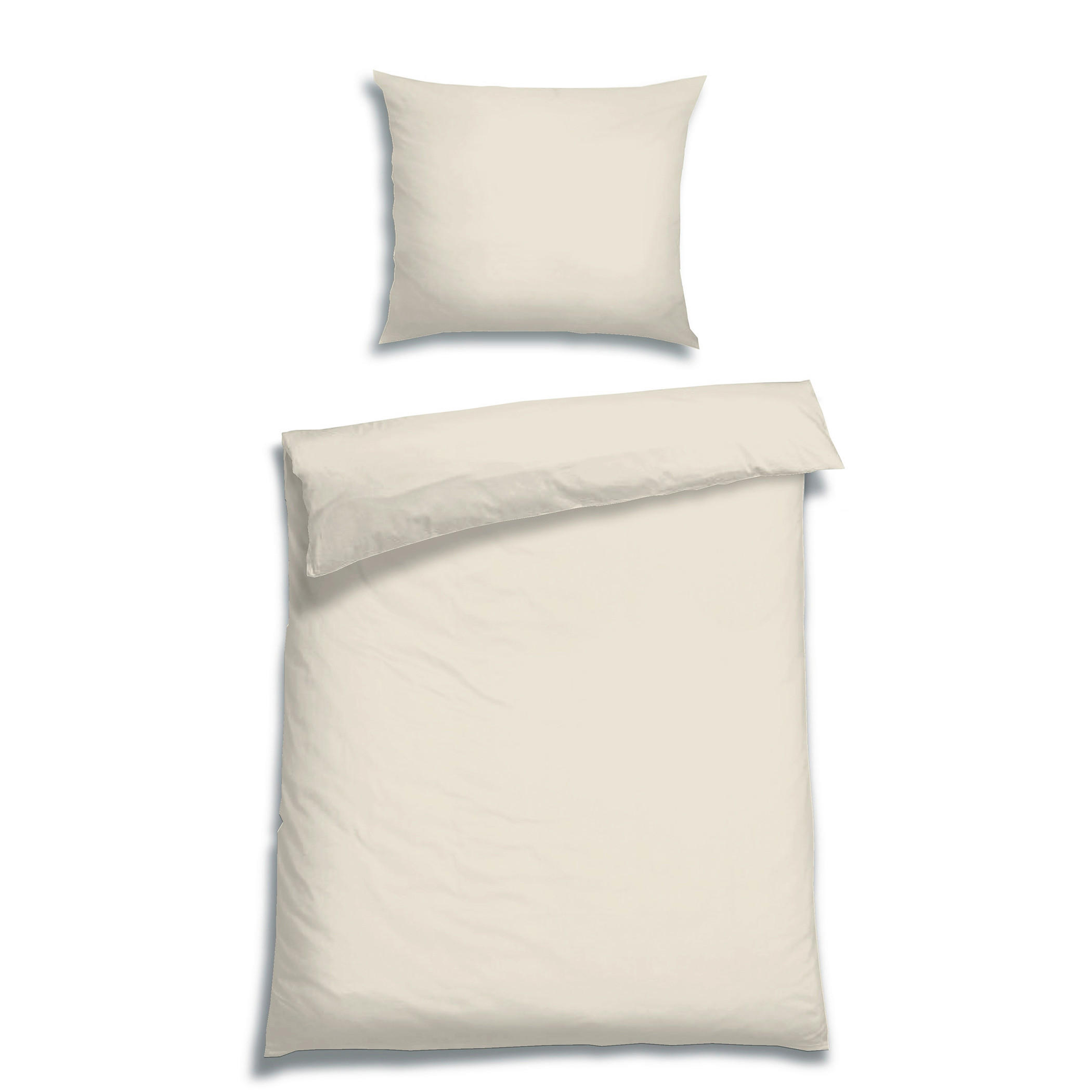 BETTWÄSCHE 4-teilig Satin 140/200 cm  - Alabasterfarben, Basics, Textil (140/200cm) - Florella