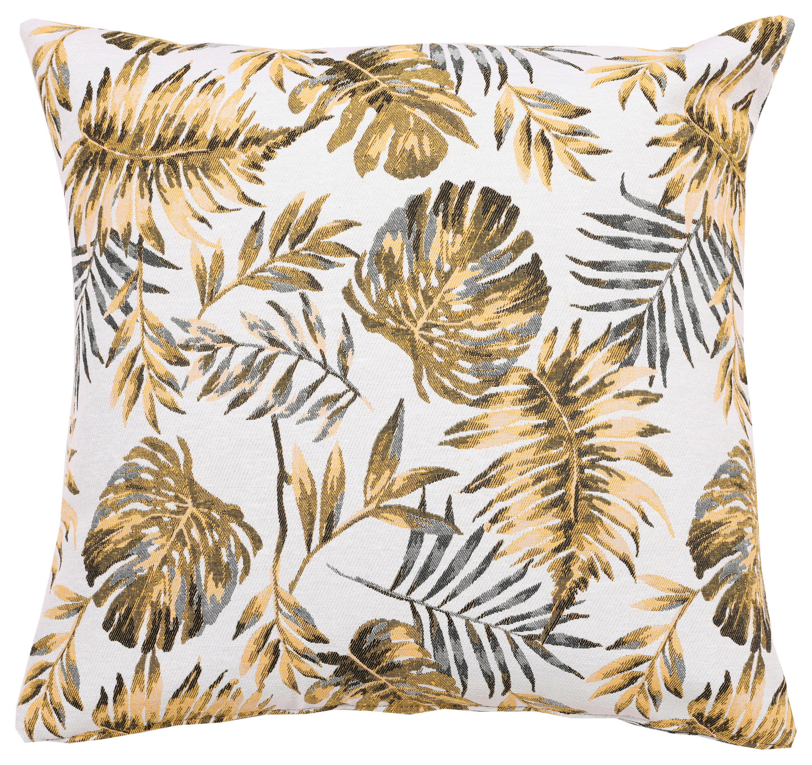 ZIERKISSEN 48/48 cm  - Gelb/Weiß, Design, Textil (48/48cm)