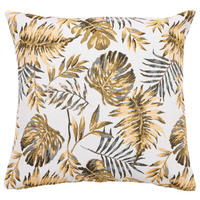 ZIERKISSEN 48/48 cm  - Gelb/Weiß, Design, Textil (48/48cm)