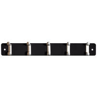 HAKENLEISTE  in Schwarz, Edelstahlfarben  - Edelstahlfarben/Schwarz, MODERN, Holzwerkstoff/Metall (55/7/6cm)