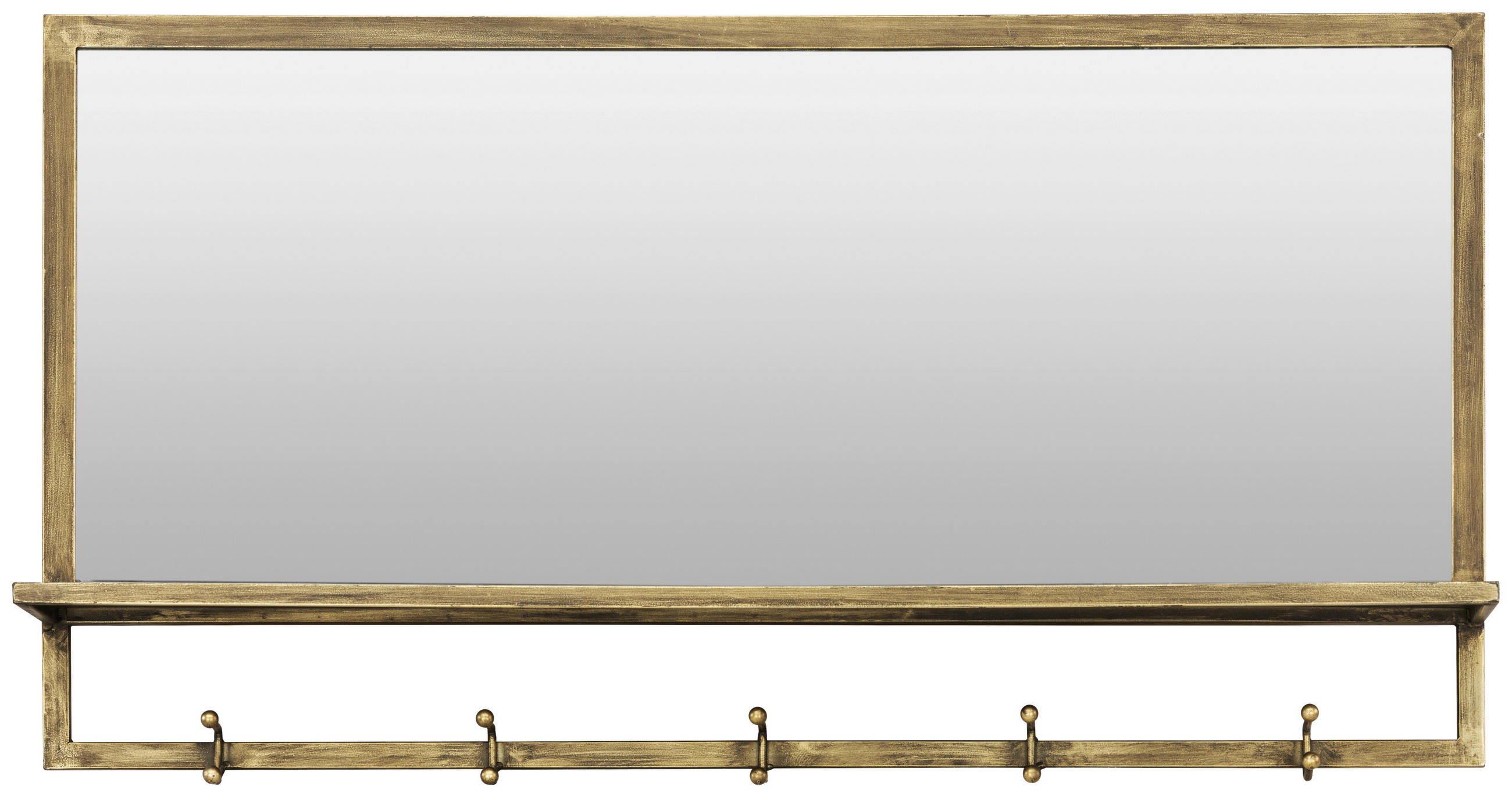 WANDSPIEGEL 80/43/12 cm    in rechteckig  - Goldfarben, KONVENTIONELL, Glas/Holzwerkstoff (80/43/12cm) - Livetastic