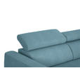 ECKSOFA in Feincord Türkis  280/205 cm  - Türkis/Schwarz, Design, Textil/Metall (280/205cm) - Xora