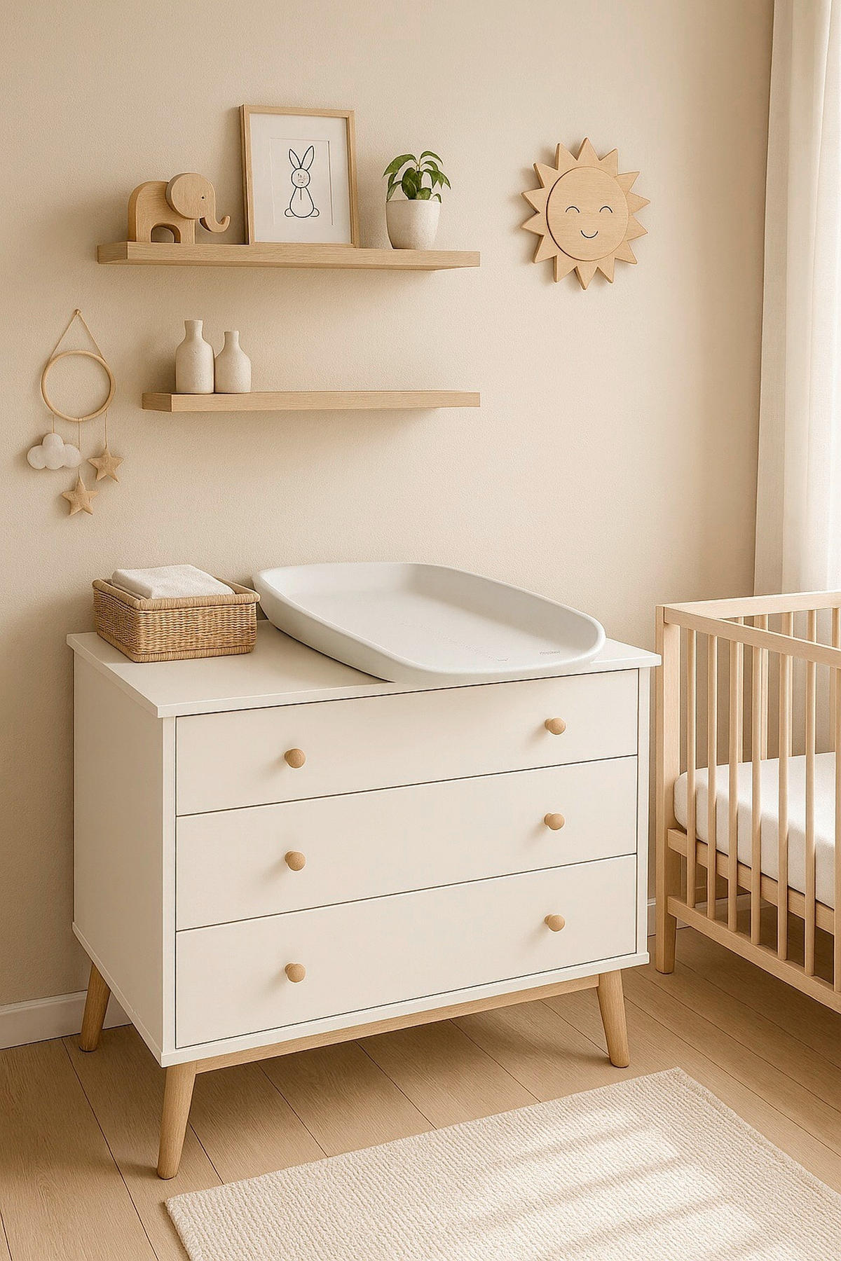 WICKELAUFLAGE - Hellgrau, Basics, Kunststoff (45/72cm) - Fillikid