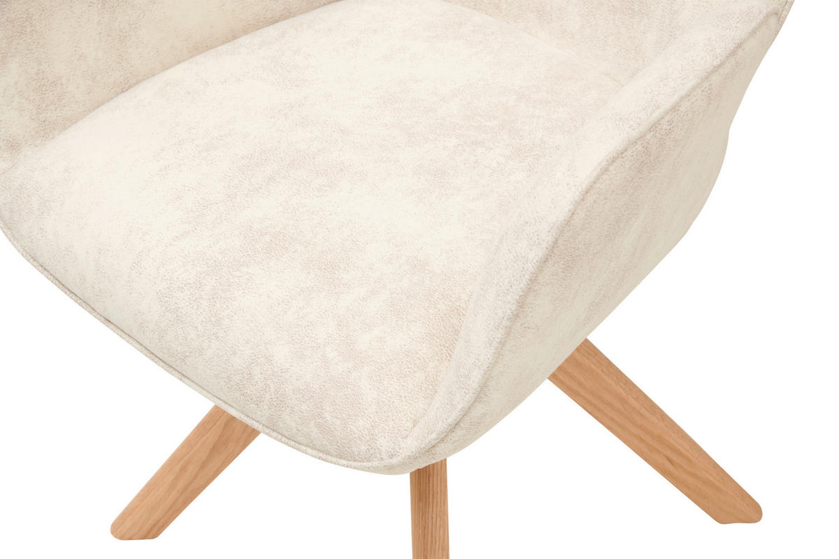 ARMLEHNSTUHL in Holz, Textil Naturfarben, Beige  - Beige/Naturfarben, MODERN, Holz/Textil (61/86/62cm) - Livetastic