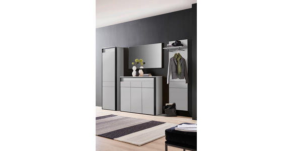 GARDEROBE 4-teilig  in 373/200/38 cm  - Beige/Schwarz, KONVENTIONELL, Holzwerkstoff (373/200/38cm) - Voleo