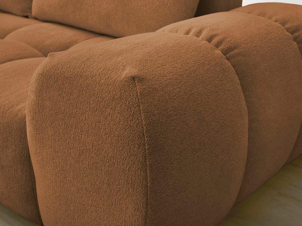 ECKSCHLAFSOFA EVEREST  mit Rücken echt, Armteil links, Armteil rechts Flachgewebe Orange  - Schwarz/Orange, MODERN, Kunststoff/Textil (320/212cm)