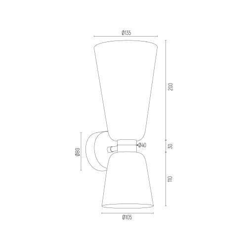 Thumbnail - Wandleuchte Argon Reno, Weiß, Chrom, Metall, Glas, länglich,länglich, 15x13.5x34 cm, CE, Lampen & Leuchten, Innenbeleuch...