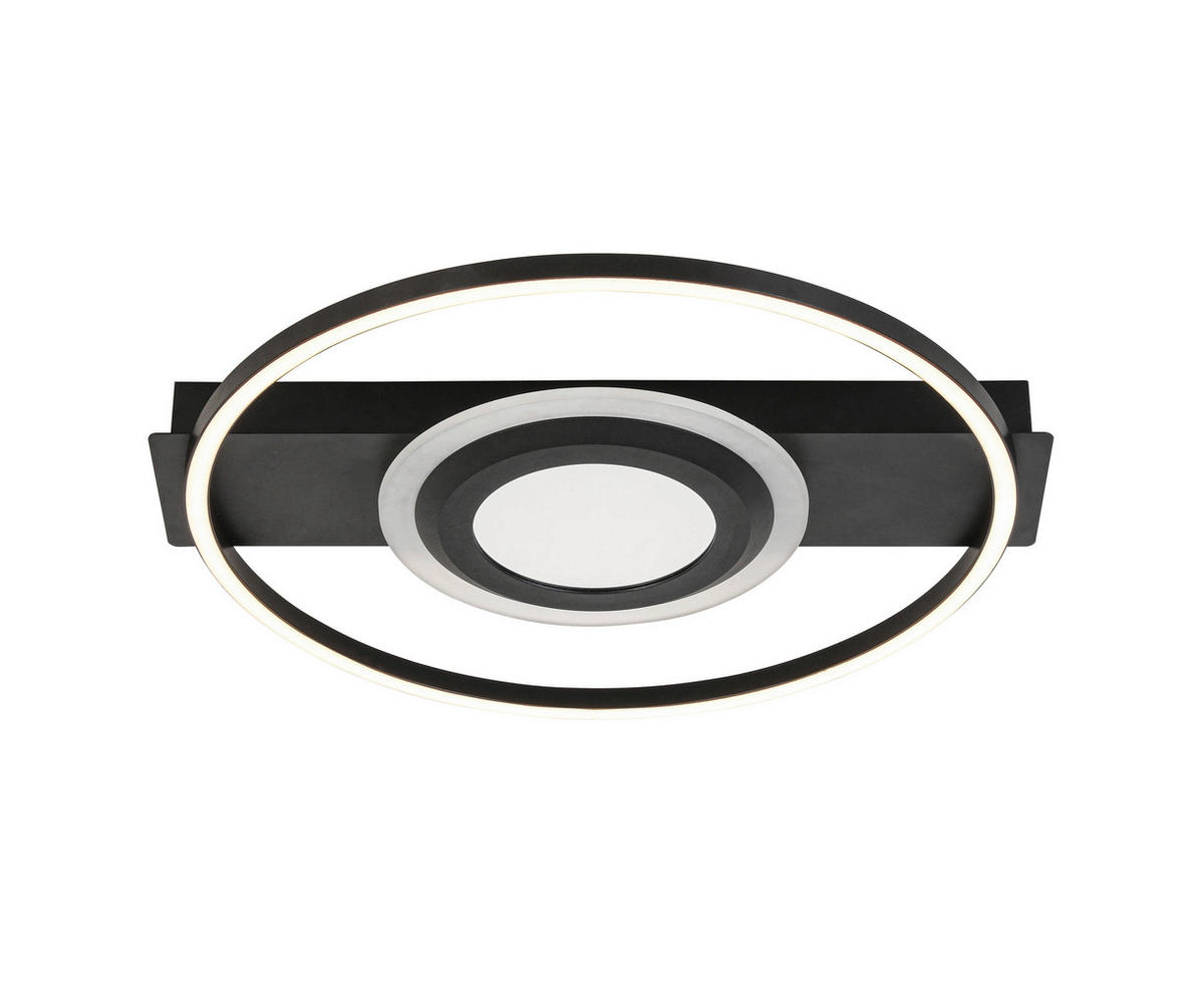 LED-DECKENLEUCHTE 42/40/6 cm   - Schwarz, Trend, Kunststoff/Metall (42/40/6cm) - Novel