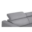 ECKSOFA in Feincord Grau  280/205 cm  - Schwarz/Grau, Design, Textil/Metall (280/205cm) - Xora