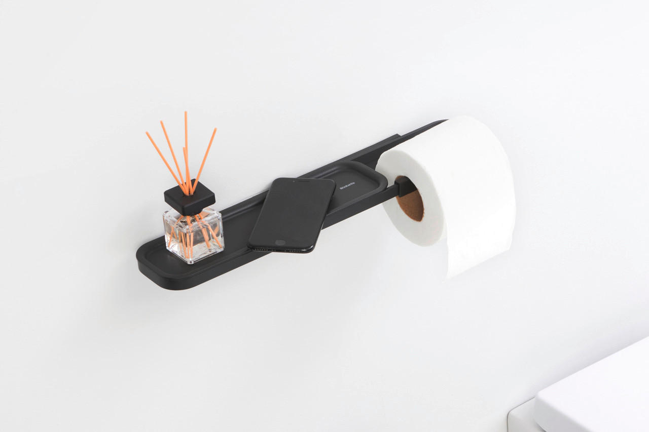 TOILETTENPAPIERHALTER - Grau, Basics, Metall (42,1/4.4/8.9cm) - Brabantia