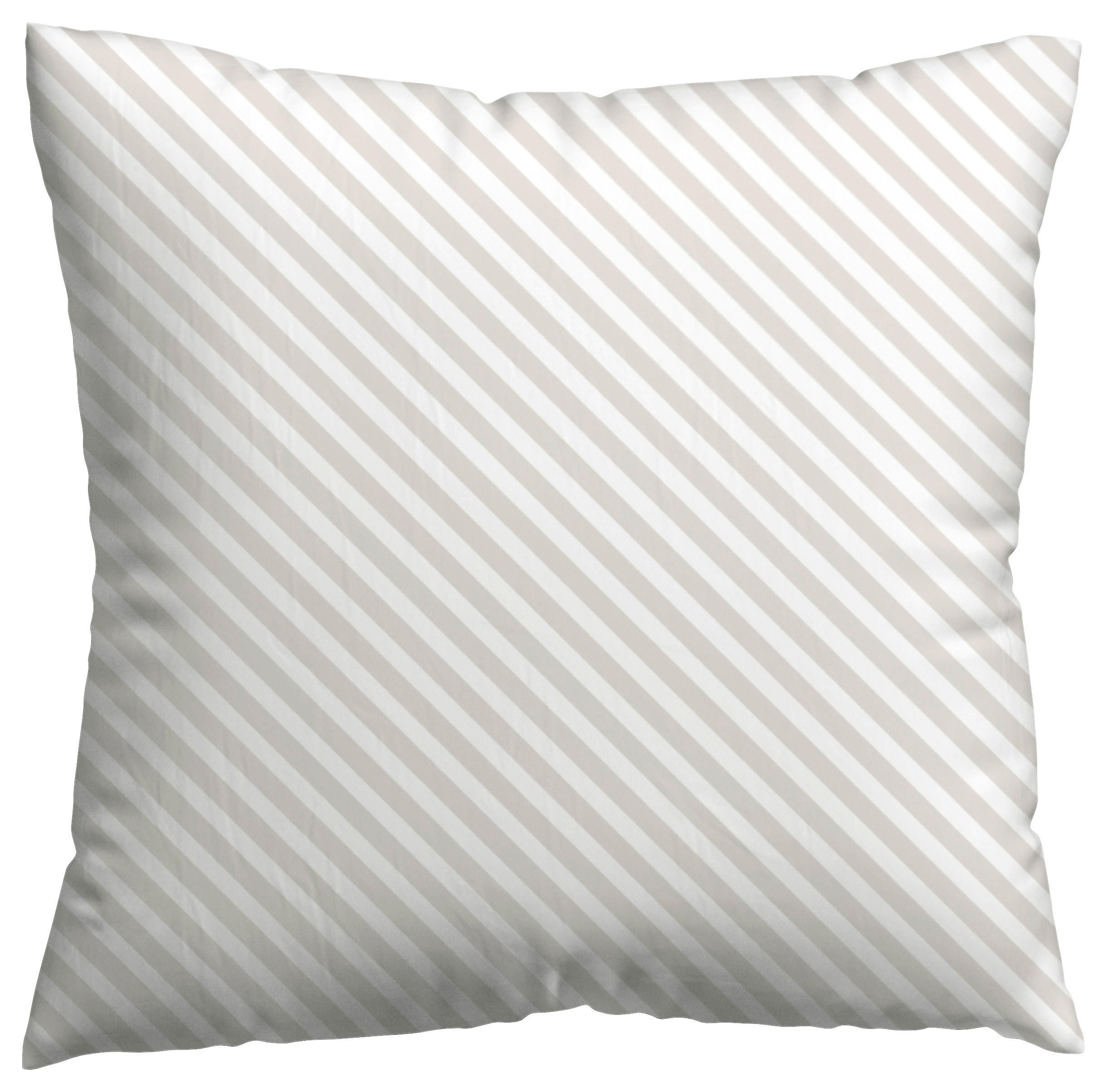 Schlafgut Kissenbezug Woven Satin Fade Weiß, Taupe 40x40 cm