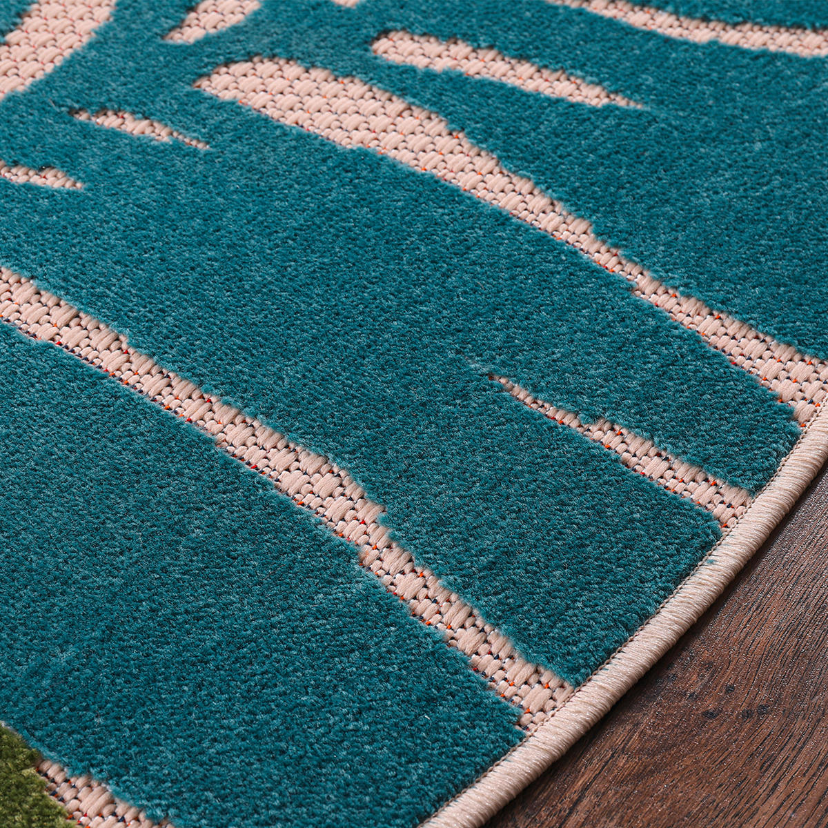 OUTDOORTEPPICH 200 cm Floral Grün, Blau  - Blau/Grün, LIFESTYLE, Kunststoff/Textil (200cm)