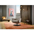 RELAXSESSEL in Leder Greige  - Greige/Schwarz, Design, Leder/Metall (76/108/86cm) - Dieter Knoll