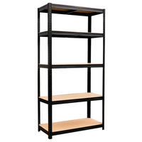 SCHWERLASTREGAL 90/180/40 cm  - Schwarz, Konventionell, Holzwerkstoff/Metall (90/180/40cm)